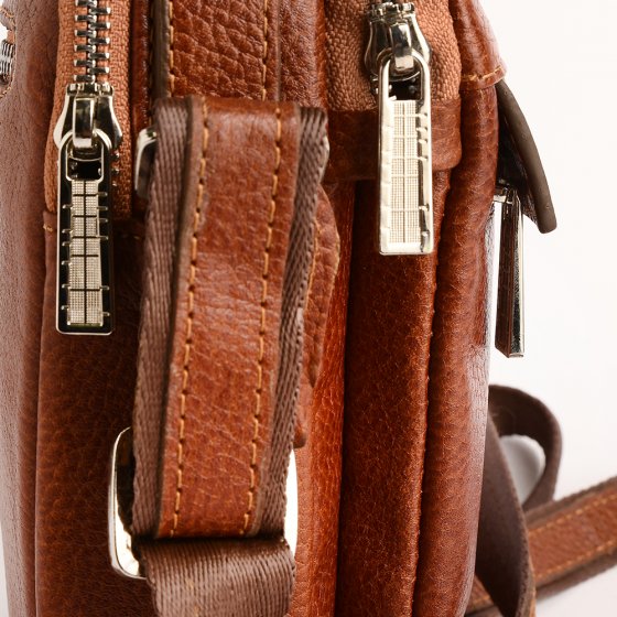 کیف کراس بادی مردانه طرح مینی تابش چرم فلوتر عسلی k