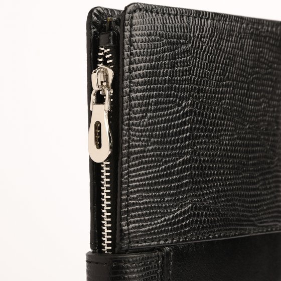 کیف پول زنانه طرح گندم چرم لیزارد مشکی