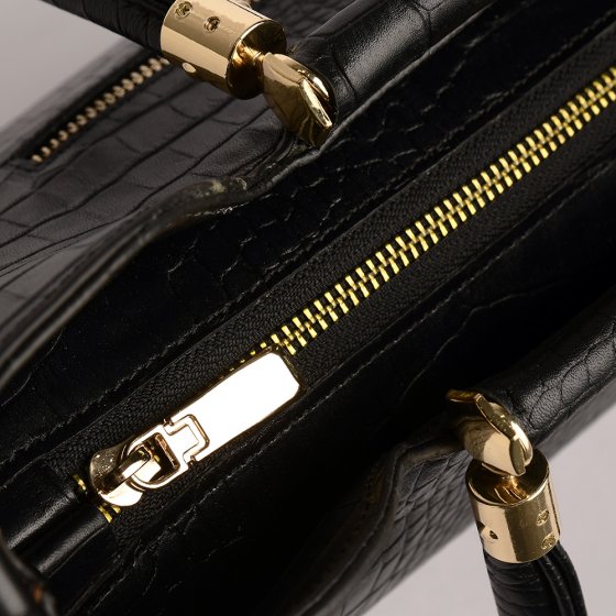 کیف زنانه مجلسی طرح تینوش چرم کروکودیل مشکی