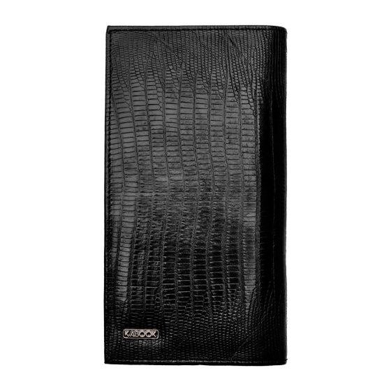 کیف پول کتی چرم مشکی لیزارد