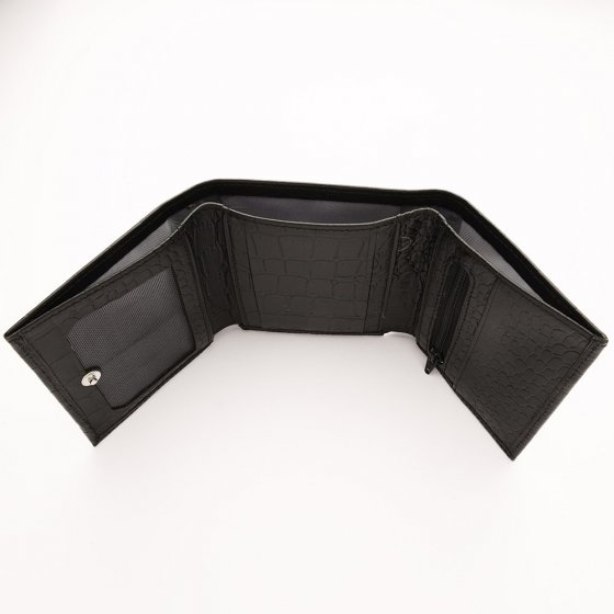 کیف پول جیبی مردانه طرح عربی چرم کروکودیل مشکی