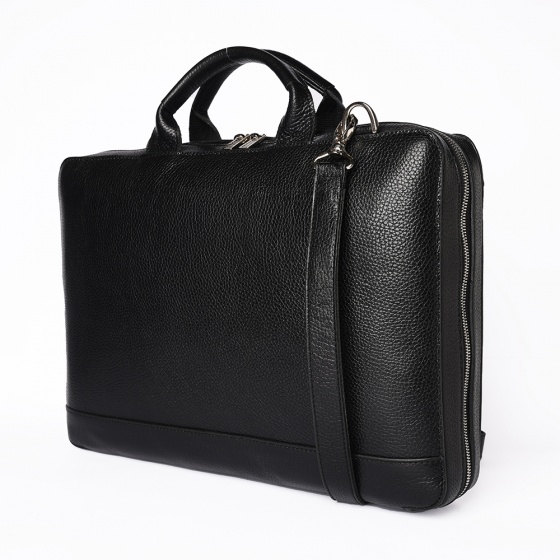 کیف اداری مردانه طرح مارسی چرم فلوتر مشکی