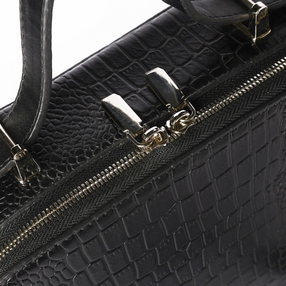 کیف زنانه مجلسی طرح تینا چرم کروکودیل مشکی