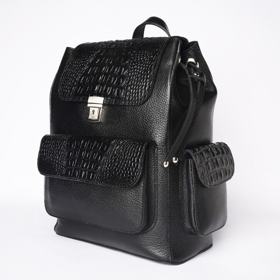 کوله پشتی طرح پاریزان چرم فلوتر مشکی