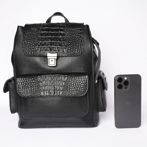 کوله پشتی طرح پاریزان چرم فلوتر مشکی