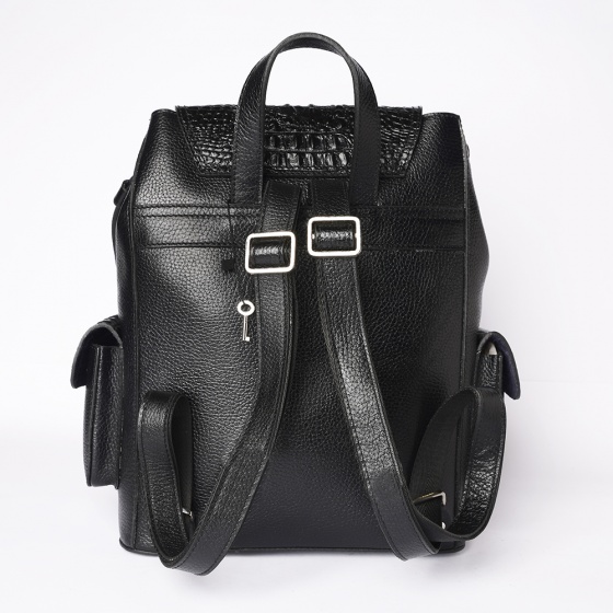 کوله پشتی طرح پاریزان چرم فلوتر مشکی