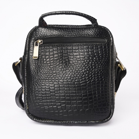 کیف کراس بادی مردانه طرح کایسر چرم کروکودیل مشکی