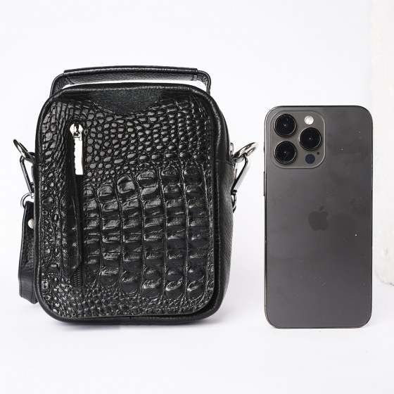 کیف کراس بادی مردانه طرح آیریک چرم فلوتر مشکی