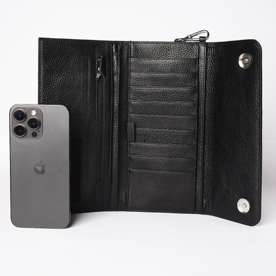 کیف پاسپورتی طرح حامی چرم فلوتر مشکی