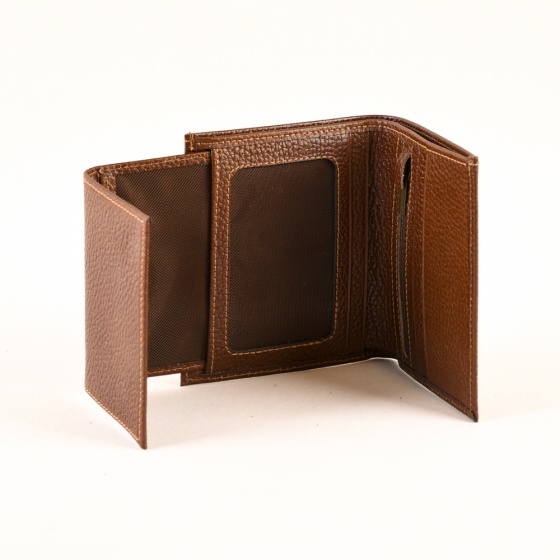 کیف پول جیبی طرح دانیال چرم فلوتر عسلی