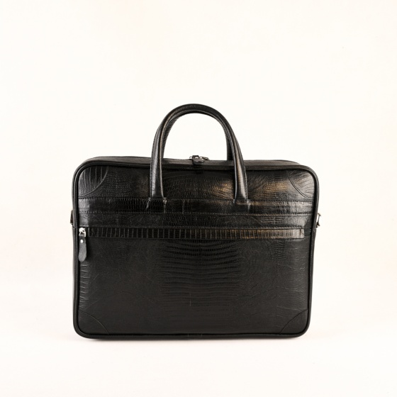 کیف اداری طرح کابوک چرم لیزارد مشکی