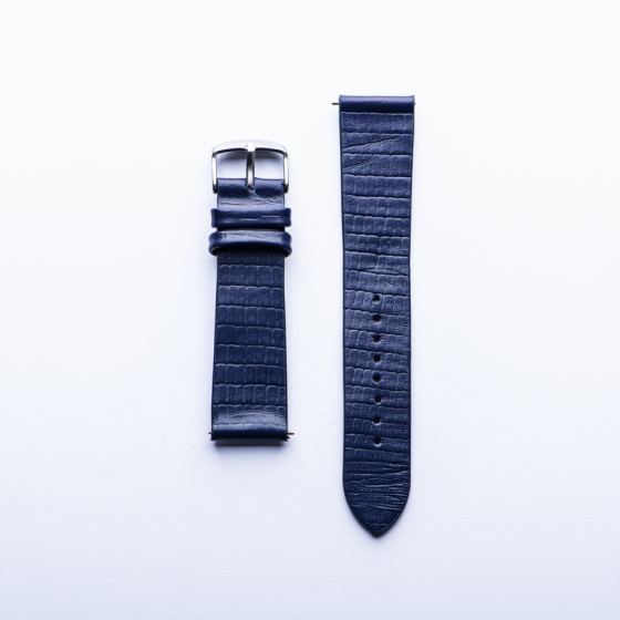 بند سامسونگ واچ چرم لیزارد سرمه ای