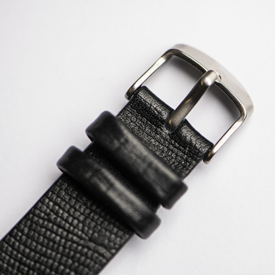 بند ساعت مردانه چرم لیزارد مشکی