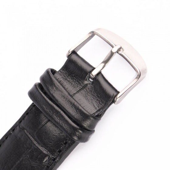 بند ساعت مردانه چرم کروکودیل مشکی