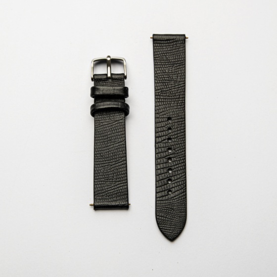 بند ساعت چرم لیزارد مشکی