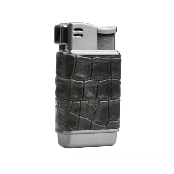 فندک گازی چرم کروکودیل سبز