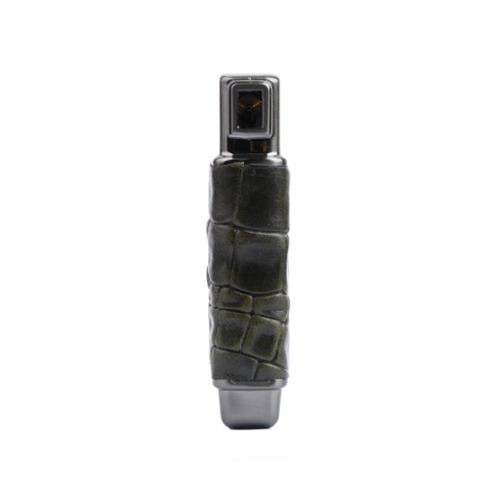 فندک گازی چرم کروکودیل سبز