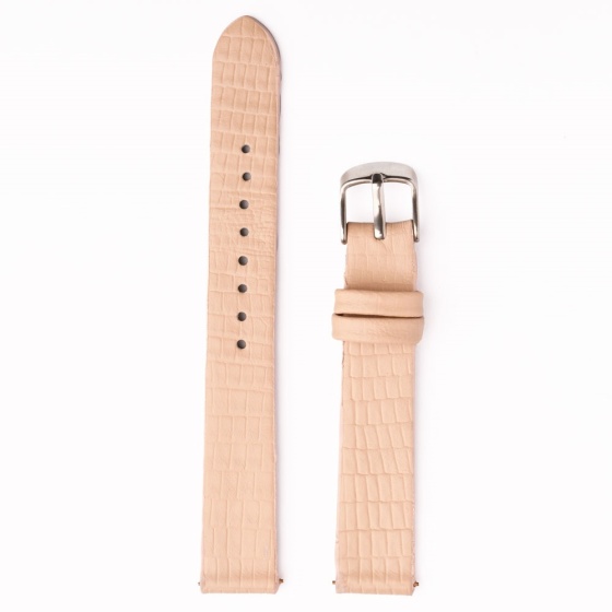 بند ساعت زنانه چرم لیزارد کرم