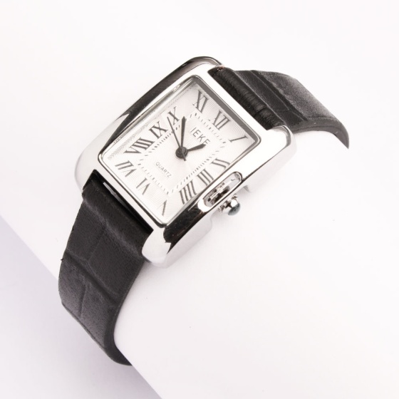 بند ساعت زنانه چرم کروکودیل مشکی