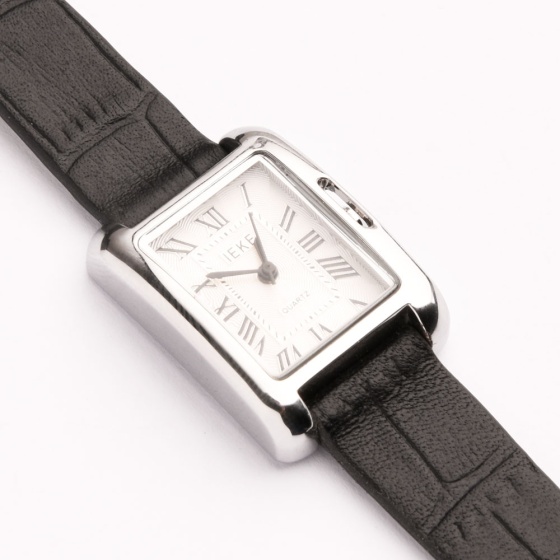 بند ساعت زنانه چرم کروکودیل مشکی