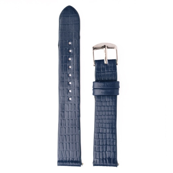 بند ساعت زنانه چرم لیزارد سرمه ای