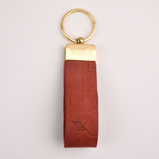 جاکلیدی چرم کروکودیل گلبهی