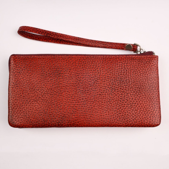 کیف پول زنانه طرح دریا چرم فلوتر زرشکی k