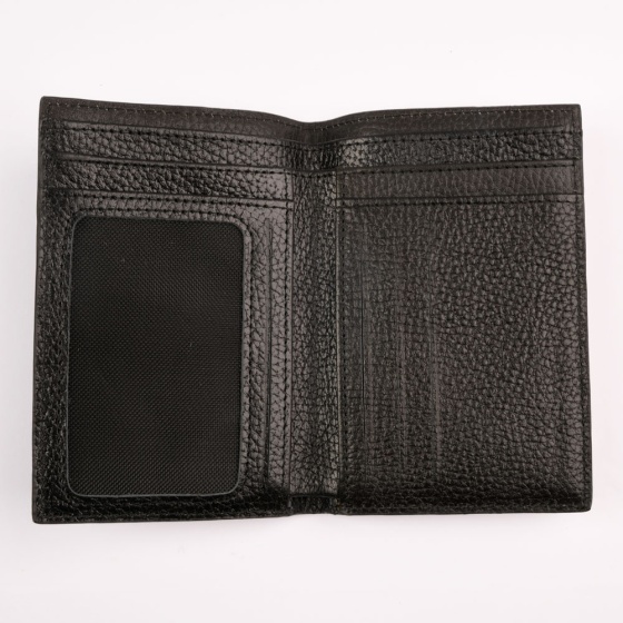 کیف پول کتابی هومن چرم فلوتر مشکی k