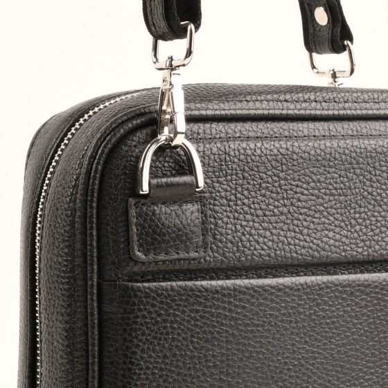 کیف دوشی مردانه مهیار چرم فلوتر مشکی