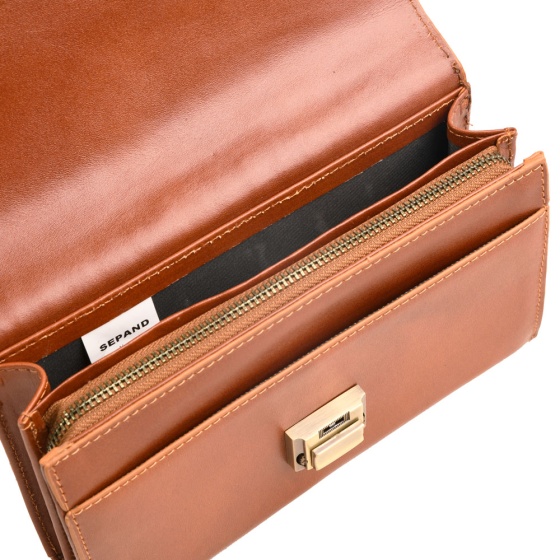 کیف پاسپورتی طرح سپند چرم ساده عسلی  k