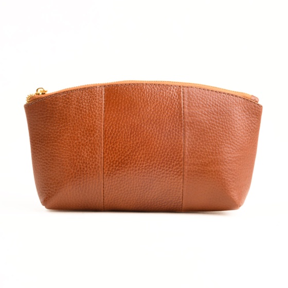 کیف آرایشی لوسیا چرم فلوتر عسلی