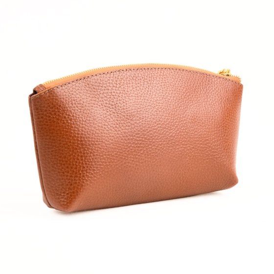 کیف آرایشی لوسیا چرم فلوتر عسلی