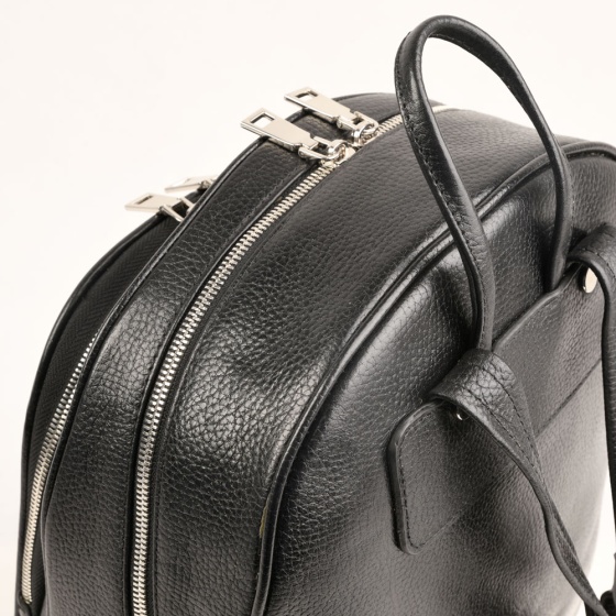 کوله پشتی کاملیا چرم فلوتر مشکی