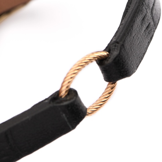 دستبند چرم طلا مردانه طرح زرونیک