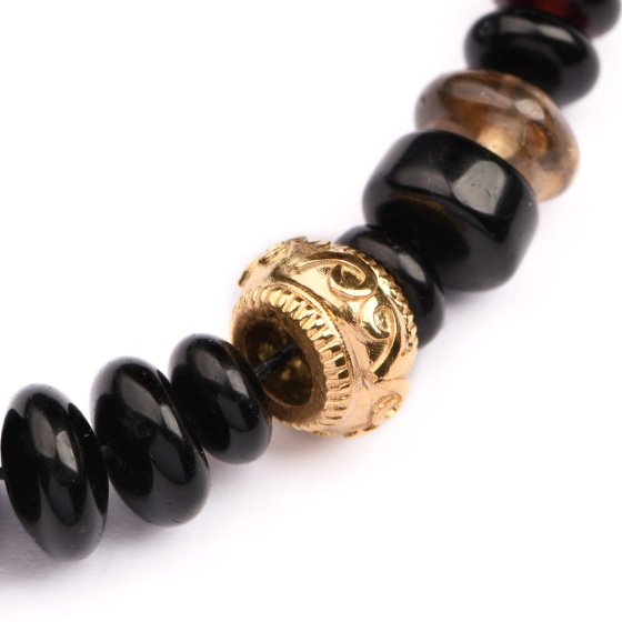 دستبند مهره ای و طلا مردانه طرح زرینا