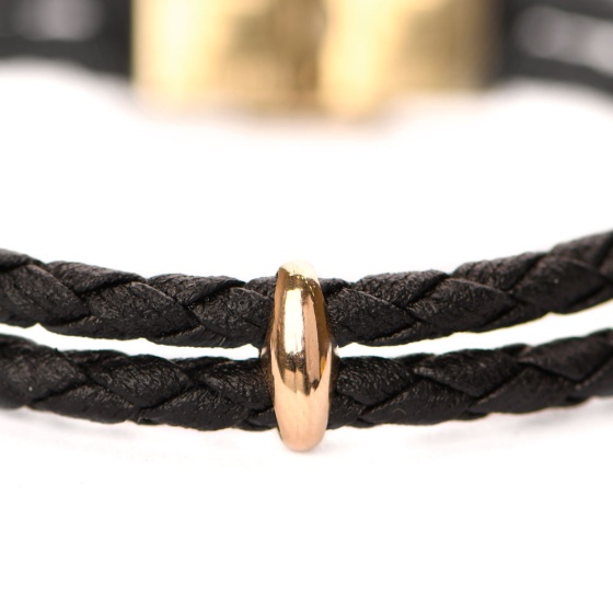 دستبند چرم طلا مردانه طرح تارا