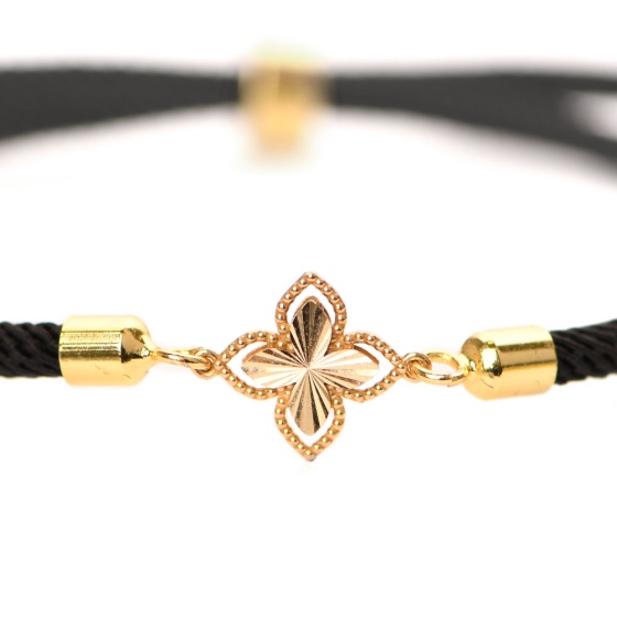 دستبند طلا زنانه طرح ونکلیف تو پر بزرگ