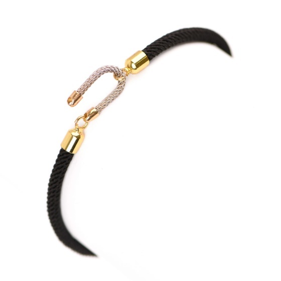 دستبند طلا زنانه طرح فرد نعل