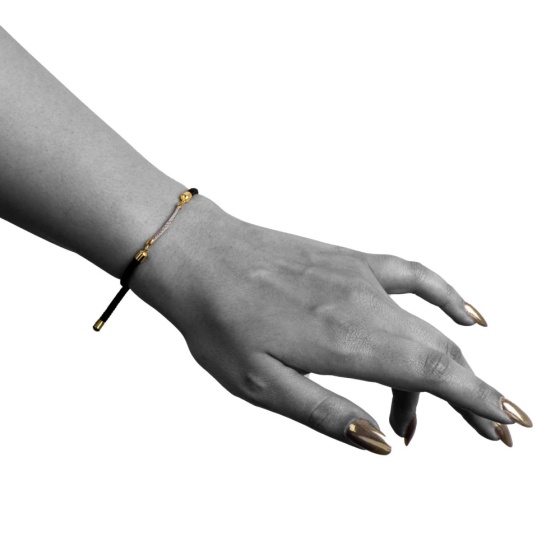 دستبند طلا زنانه طرح فرد خطی