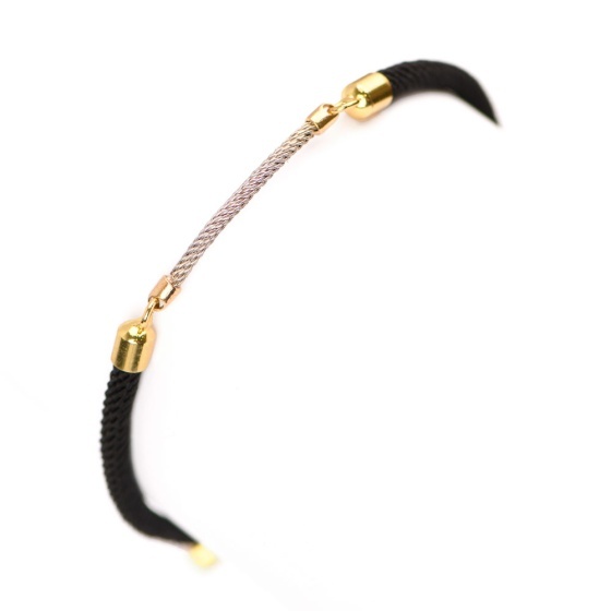 دستبند طلا زنانه طرح فرد خطی