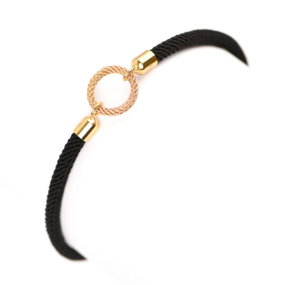 دستبند طلا زنانه طرح فرد دایره