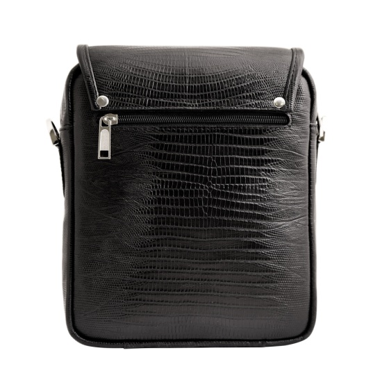 کیف کراس بادی مردانه طرح آرشام چرم لیزارد مشکی