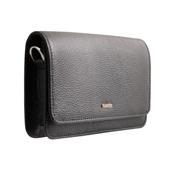 کیف دوشی زنانه آمبر چرم فلوتر مشکی