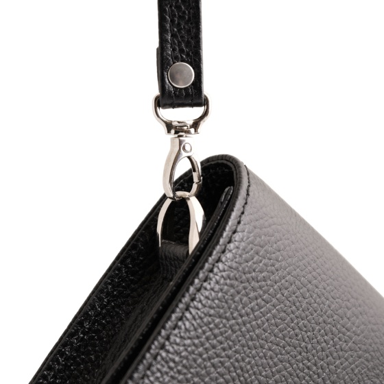 کیف دوشی زنانه آمبر چرم فلوتر مشکی