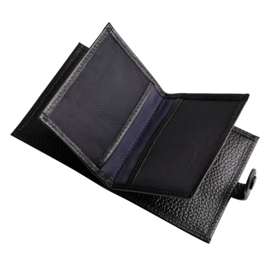 کیف کارت 4 لت چرم مشکی فلوتر