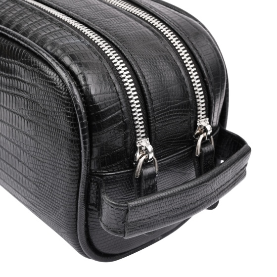 کیف دستی مردانه طرح دیزل کوچک چرم لیزارد مشکی