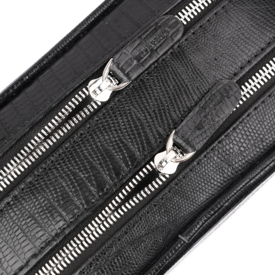 کیف دستی مردانه طرح دیزل کوچک چرم لیزارد مشکی