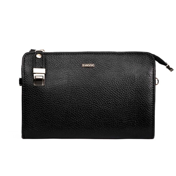 کیف دوشی زنانه طرح دیوا چرم فلوتر مشکی