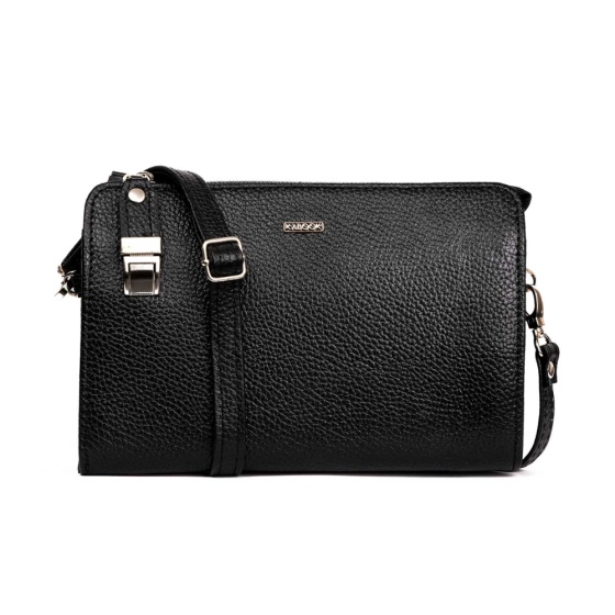 کیف دوشی زنانه طرح دیوا چرم فلوتر مشکی