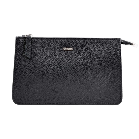 کیف دوشی زنانه چرم مشکی فلوتر طرح میلانا